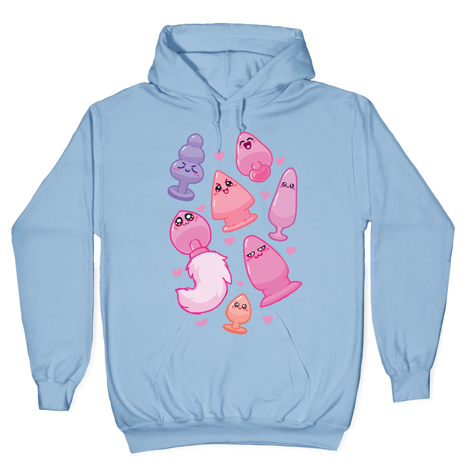 Kawaii Buttplug Pattern Hoodie